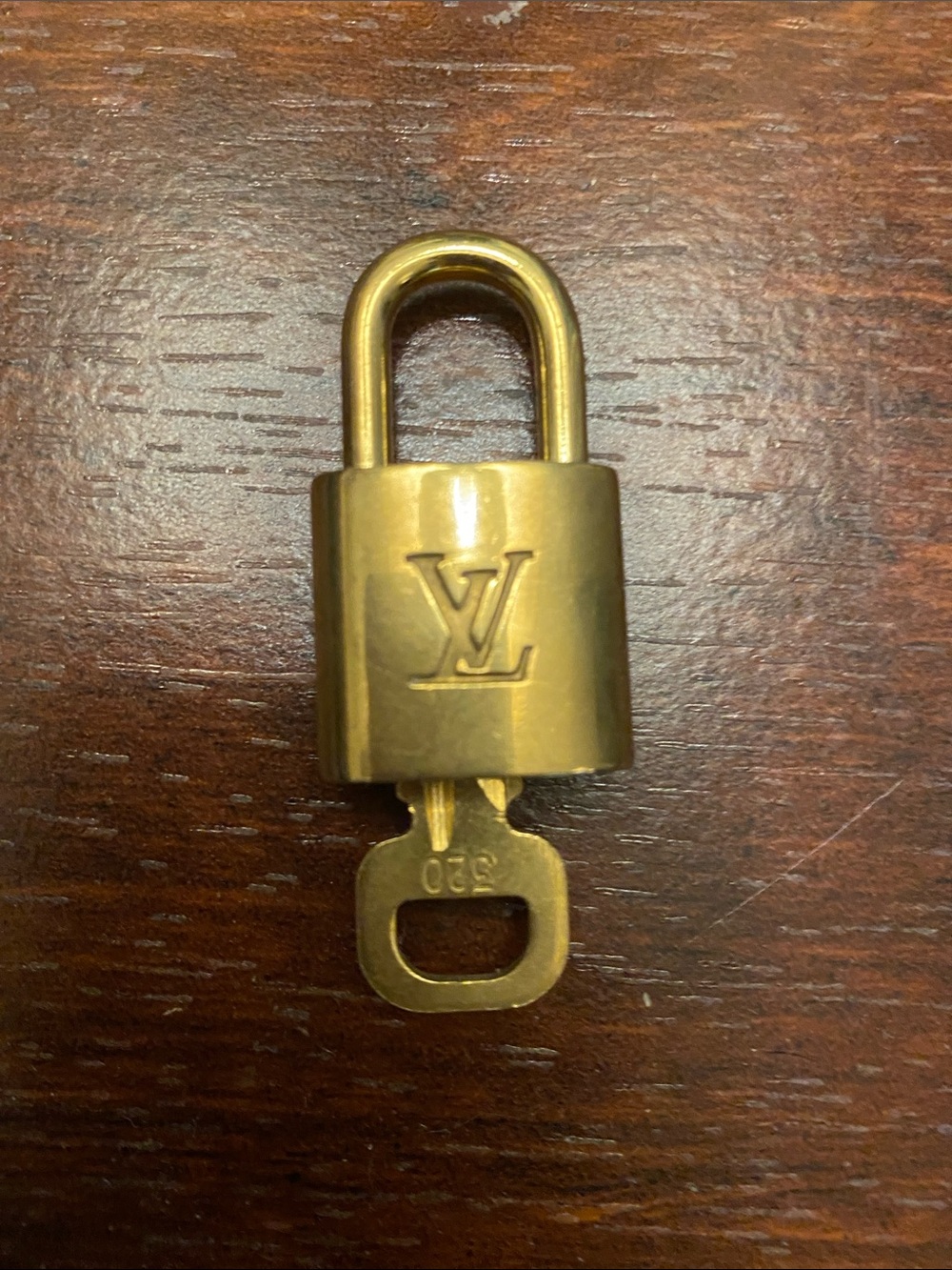 Louis Vuitton Brass Tone Padlock Key 320